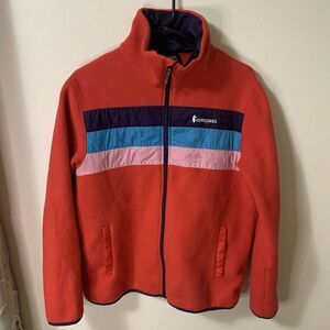 COTOPAXI Teca Fleece Jacket Women's Large Red Striped Full Zip Midlayer